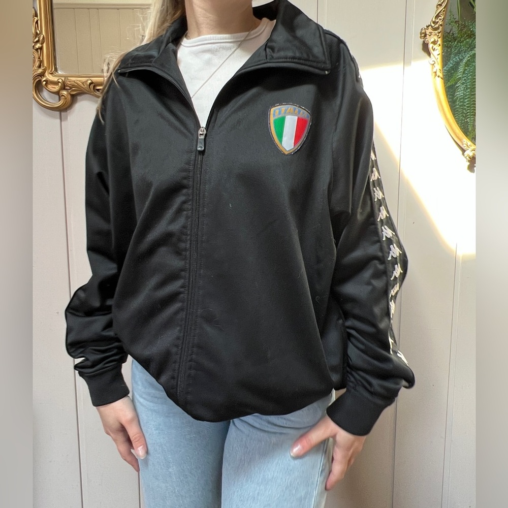 Black Kappa Italia zip up size large - Picture 3 of 8